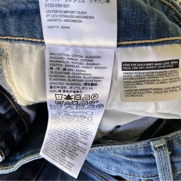 Levi’s Slight Curve Mid Rise Straight Leg Jeans Medium Rinse Women’s Size 14 EUC - Picture 6 of 8